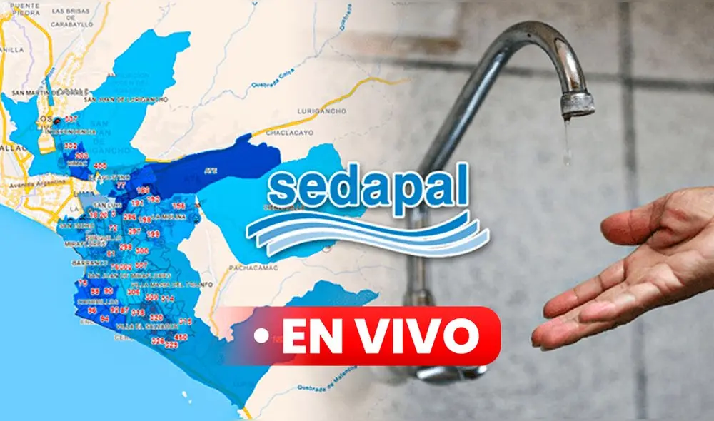 Sedapal difundió un mapa interactivo para conocer las zonas que fueron afectadas por el corte masivo de agua en Lima. Foto: composición de Jazmín Ceras/La República/Andina- Video: María Pia Ponce/ La República Sedapal difundió un mapa interactivo para conocer las zonas que fueron afectadas por el corte masivo de agua en Lima. Foto: composición de Jazmín Ceras/La República/Andina- Video: María Pia Ponce/ La República