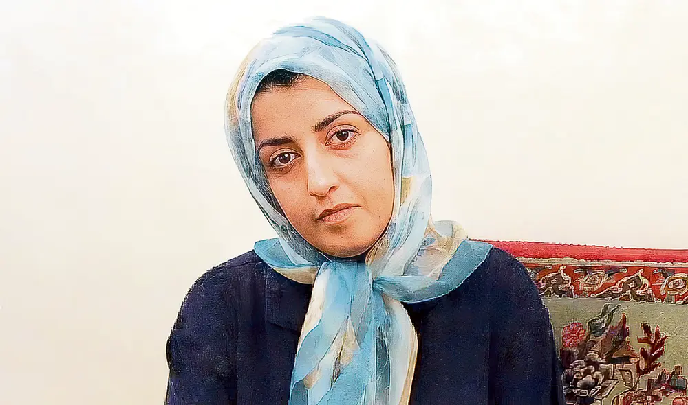 Mujer valiente. Una de los últimos retratos de Narges Mohammadi antes de ser detenida por cuestionar la teocracia iraní. Foto: difusión