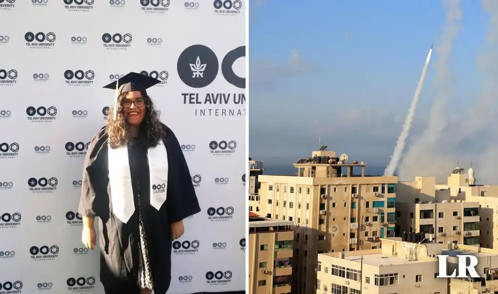 Peruana Ana Lucía Gutiérrez explica cómo se vienen viviendo los bombardeos en Israel. Foto: composición LR/@Taumexico/Instagram/AFP