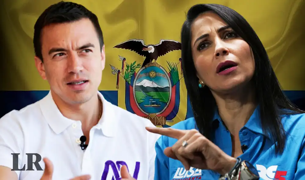 Luisa González y Daniel Noboa definirán el domingo 15 de octubre al próximo mandatario de la República de Ecuador. Foto: composición LR/AP News/EFE/Freepik Luisa González y Daniel Noboa definirán el domingo 15 de octubre al próximo mandatario de la República de Ecuador. Foto: composición LR/AP News/EFE/Freepik