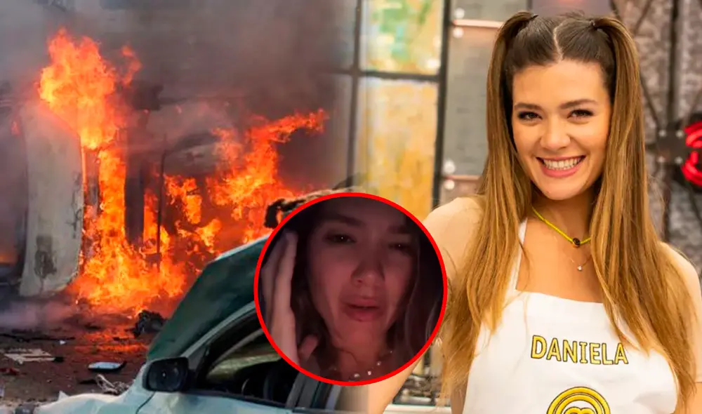 Daniela Tapia tuvo que resguardarse tras el inicio de un enfrentamiento bélico en Israel. Foto: composición LR/AFP/Instagram de Daniela Tapia/RCN