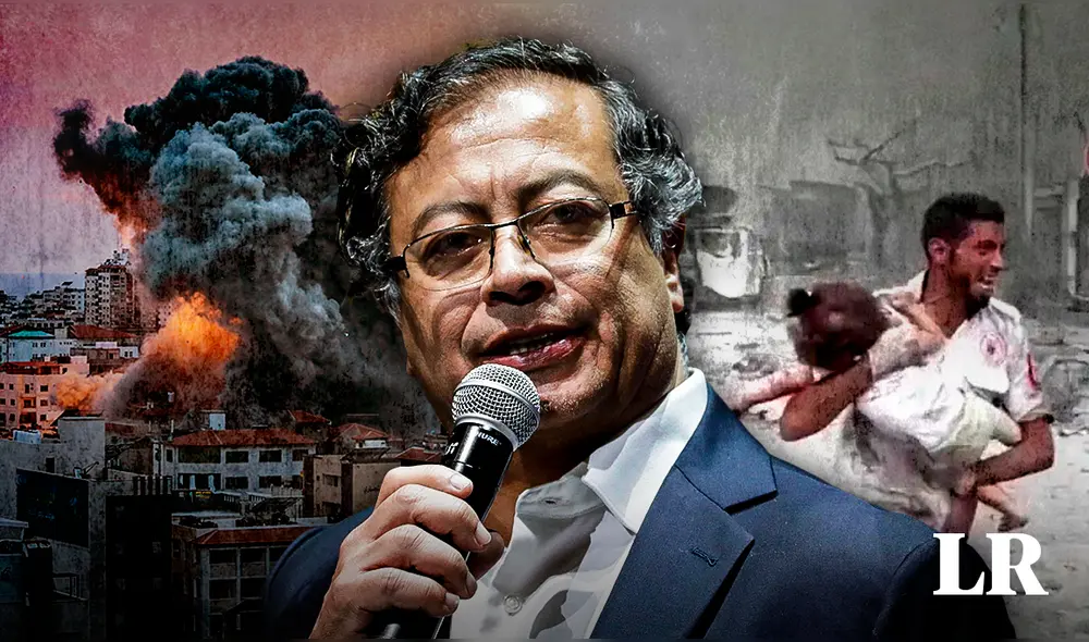 Gustavo Petro no ha condenado los ataques de Hamás a Israel. Foto: composición LR/EFE