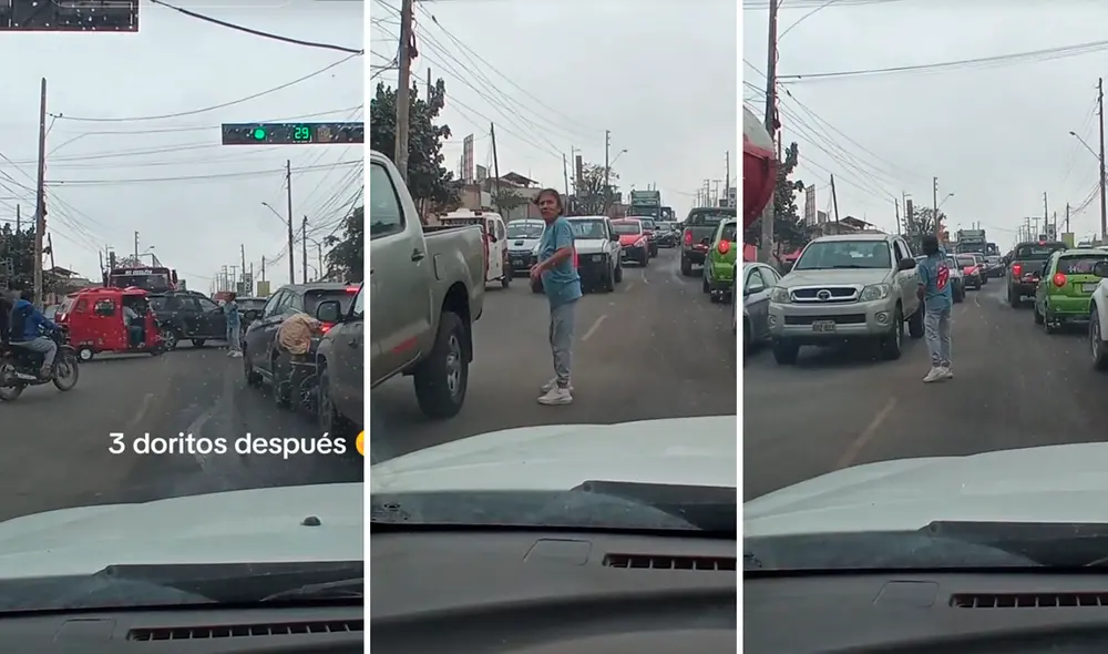 Usuarios aplaudieron la iniciativa de la señora para dirigir el tránsito y liberar la carretera. Foto: composición LR/TikTok/@Hialesnc Usuarios aplaudieron la iniciativa de la señora para dirigir el tránsito y liberar la carretera. Foto: composición LR/TikTok/@Hialesnc