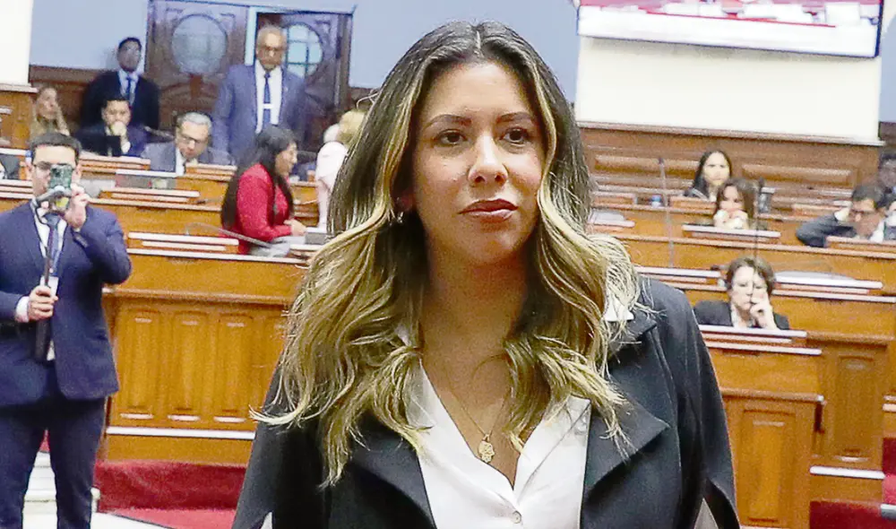 Roselli Amuruz no cumplió con sus actividades en el Parlamento por estar en el extranjero. Foto: difusión- Video: Cuarto Poder