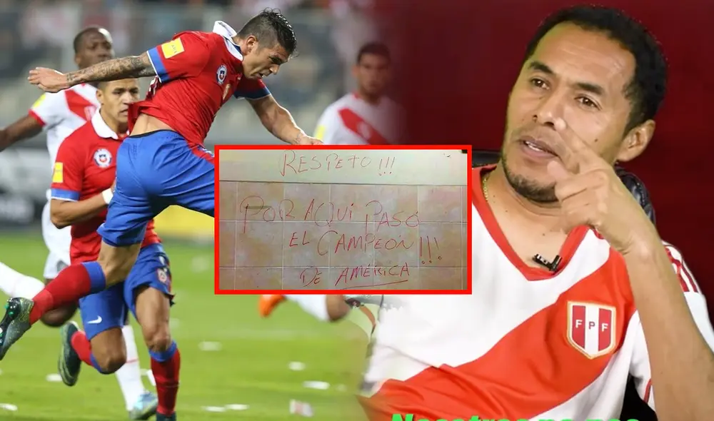 Carlos Lobatón fue titular en el Perú vs. Chile del 2015. Foto: composición LR/Tinbet/ANFP - Video: Tinbet