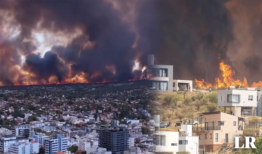 El incendio en Córdoba ha provocado la evacuación de varias familias de sus viviendas. Foto y video composición @WxNB/Twitter El incendio en Córdoba ha provocado la evacuación de varias familias de sus viviendas. Foto y video composición @WxNB/Twitter
