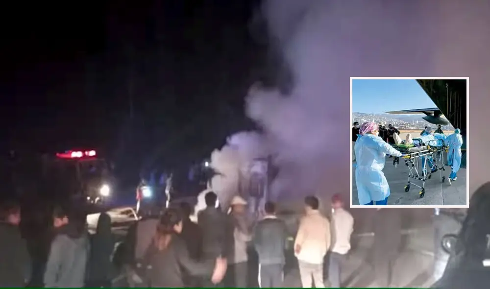 Los funcionarios de Sutrán que resultaron con quemaduras serán llevados a Lima. Foto: composición LR/Claudia Beltrán/PNP Los funcionarios de Sutrán que resultaron con quemaduras serán llevados a Lima. Foto: composición LR/Claudia Beltrán/PNP