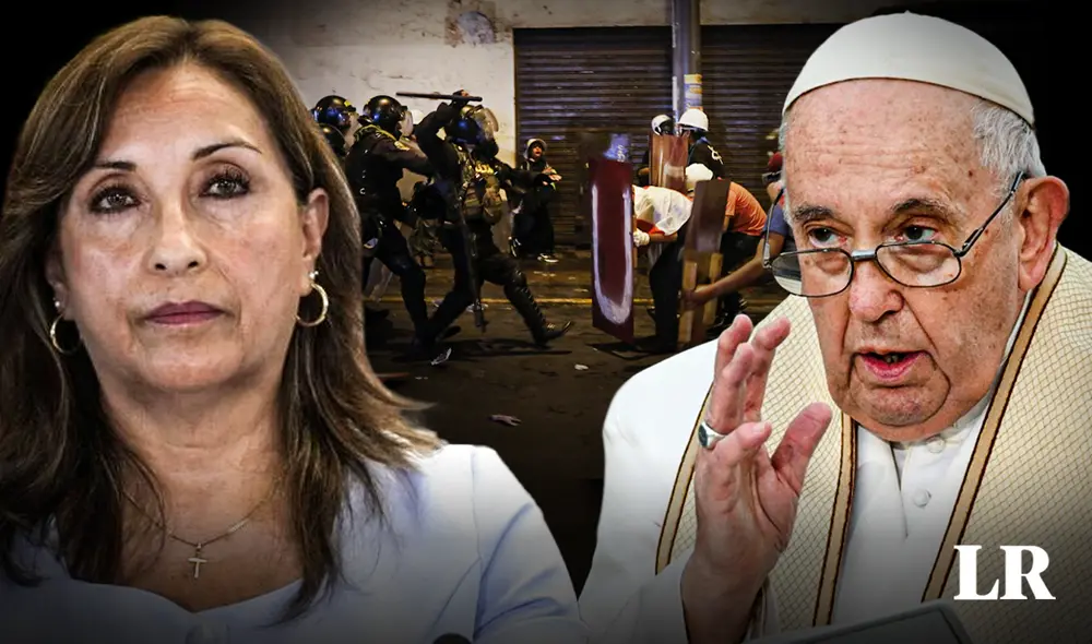 Dina Boluarte espera que viaje por Europa y reunión con el Sumo Pontífice le ayude a mejorar su imagen. Foto: composición de Jazmín Ceras/La República Dina Boluarte espera que viaje por Europa y reunión con el Sumo Pontífice le ayude a mejorar su imagen. Foto: composición de Jazmín Ceras/La República