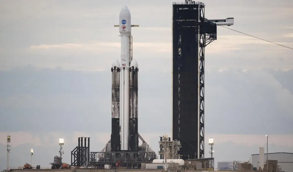 La misión Psyche será propulsada por un cohete Falcon Heavy, desarrollado por SpaceX. Foto: NASA La misión Psyche será propulsada por un cohete Falcon Heavy, desarrollado por SpaceX. Foto: NASA