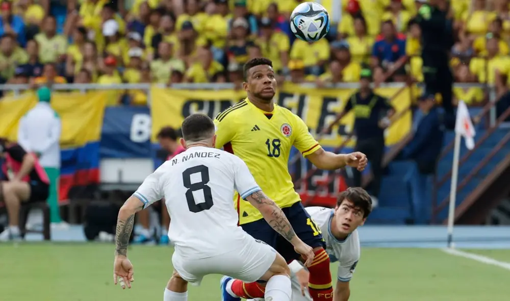 Colombia recibió a Uruguay en Barranquilla por las Eliminatorias 2026. Foto: EFE