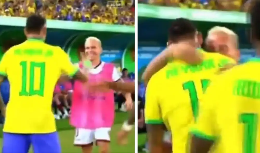 Mira el saludo entre Neymar y Soteldo en el Venezuela vs. Brasil. Foto: composiciónLR