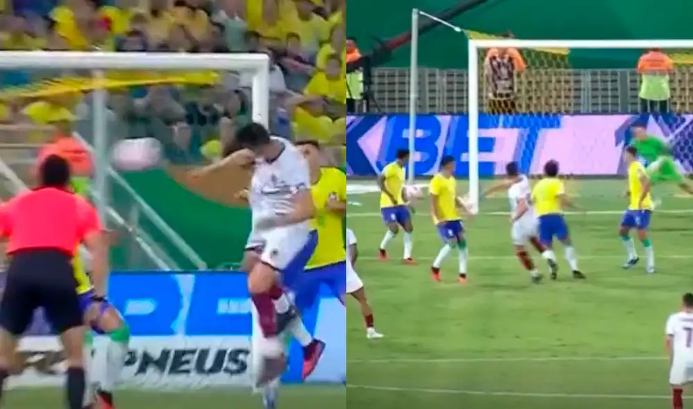 Wilker Ángel casi pone el 1 a 1 para Venezuela contra Brasil. Foto: captura Latina TV Wilker Ángel casi pone el 1 a 1 para Venezuela contra Brasil. Foto: captura Latina TV