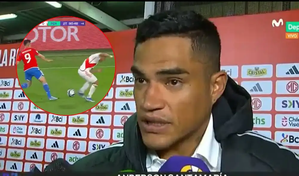 Anderson Santamaría ingresó en el segundo tiempo. Foto: captura Movistar Deportes / Video: Movistar Deportes