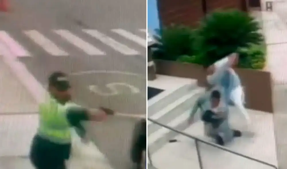 Ciudadano colombiano agradeció la rápida intervención de la PNP. Foto: captura / Latina