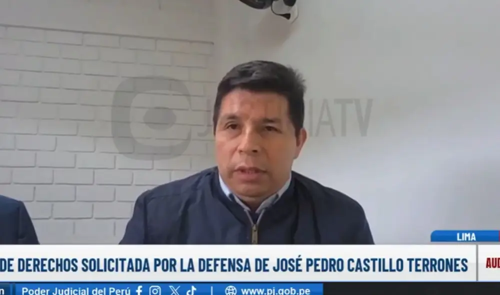 Pedro Castillo está recluido en el penal de Barbadillo. Foto: captura de pantalla/Justicia TV