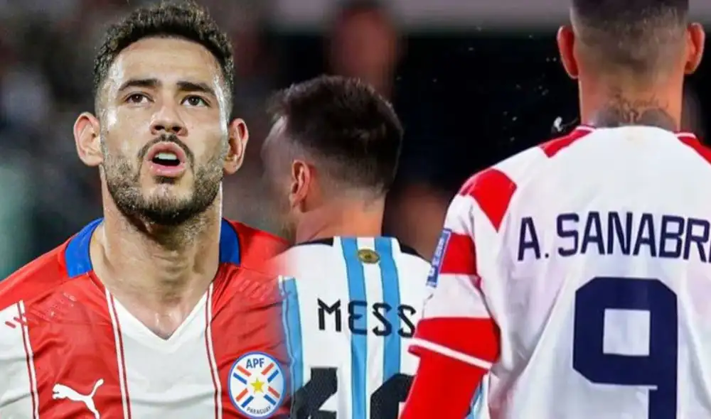Antonio Sanabria ingresó en el partido entre Argentina vs. Paraguay por las Eliminatorias 2026. Foto: composición/captura TyC Sports