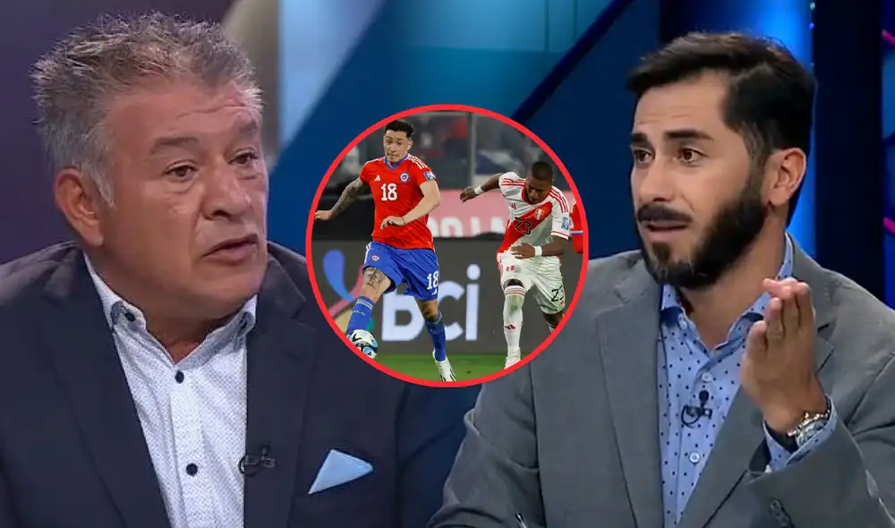 El planteamiento de la selección peruana contra Chile fue duramente cuestionado por los periodistas chilenos. Foto: composición LR/captura TNT Sports/EFE El planteamiento de la selección peruana contra Chile fue duramente cuestionado por los periodistas chilenos. Foto: composición LR/captura TNT Sports/EFE