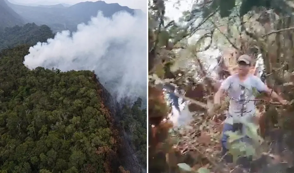 Preocupación en San Martín por incendio forestal. Foto: composición LR/ Jacqueline Fowks/ difusión Preocupación en San Martín por incendio forestal. Foto: composición LR/ Jacqueline Fowks/ difusión