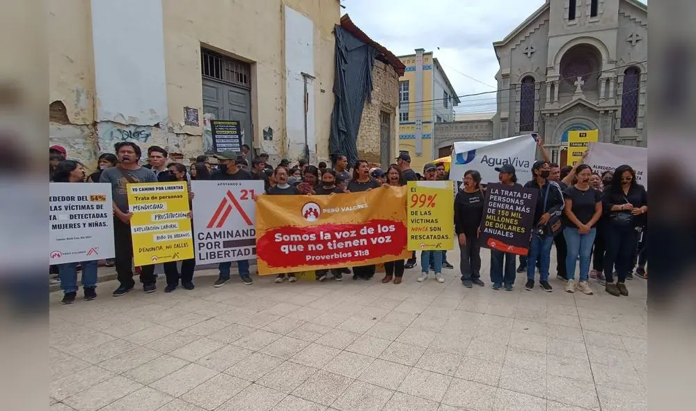 Protesta fue contra tráfico humano para la explotación sexual e infantil. Foto: Maribel Mendo / URPI-LR