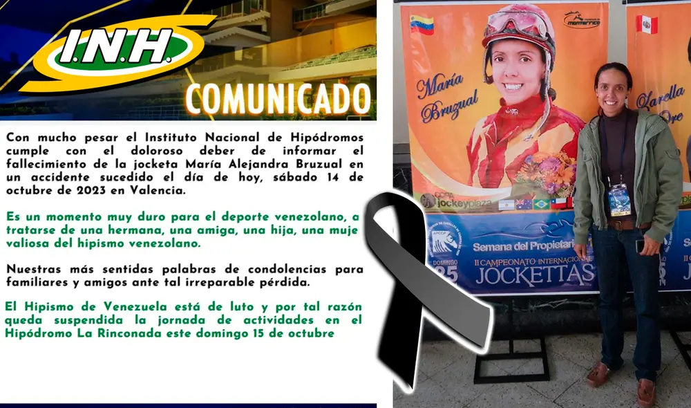 Las carreras del domingo 15 de octubre en el Hipódromo La Rinconada no se realizarán por el triste fallecimiento de una jocketa. Foto: composición LR/INH/Difusión