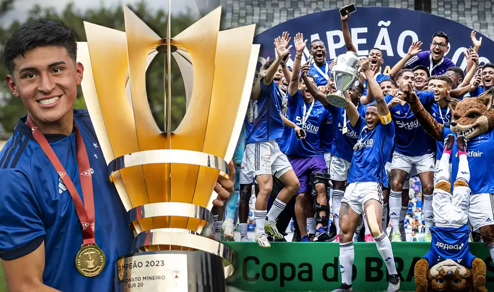 Carlos Gómez ganó la Copa Brasil y el Campeonato Mineiro con la sub-20 de Cruzeiro. Foto: composición LR/Cruzeiro