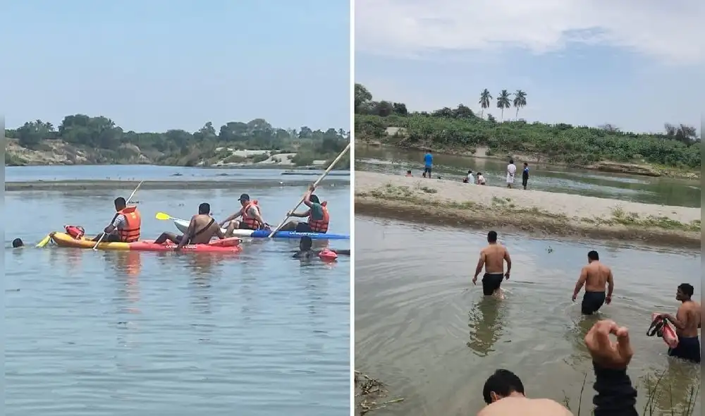 Unidad de Salvataje de la Policía de Sullana busca cuerpo de menor. Foto: composición LR/Almendra Ruesta/URPI-LR Unidad de Salvataje de la Policía de Sullana busca cuerpo de menor. Foto: composición LR/Almendra Ruesta/URPI-LR