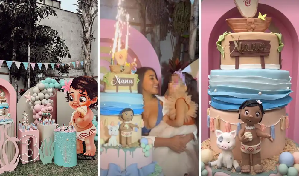 Samahara Lobatón también agradeció a diferentes empresas por su aporte en la fiesta de su hija, al parecer, habría accedido a los canjes. Foto: composición LR/Instagram/Samahara Lobatón - Video: Instagram/Samahara Lobatón