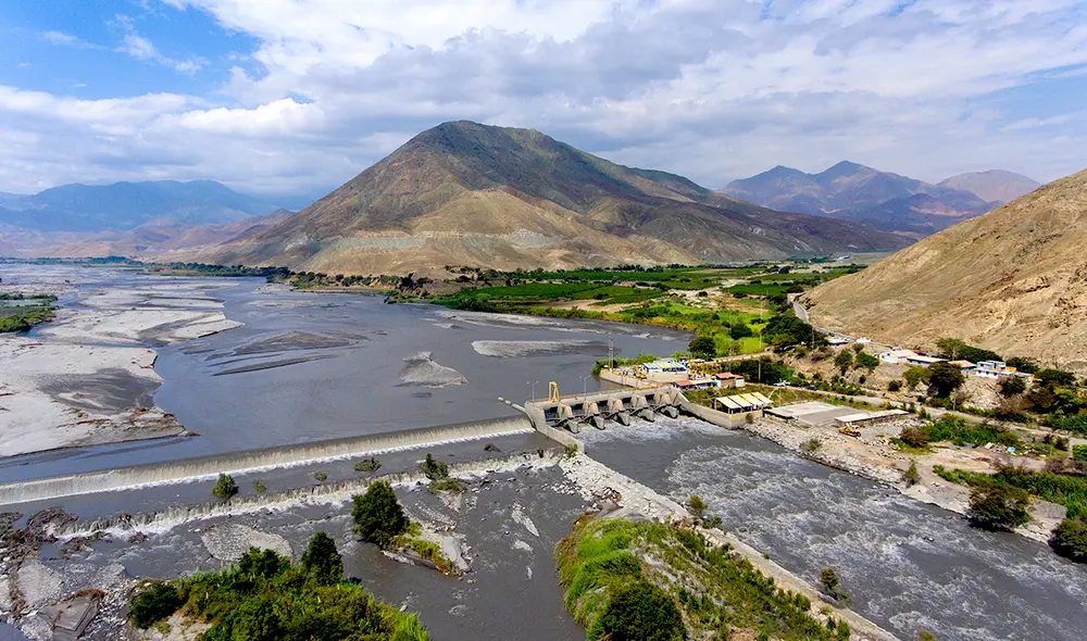 La nueva infraestructura del proyecto en Chinecas permitirá contar con agua a lo largo del año que será dirigida sobre todo a la agricultura. Foto: Proinversión