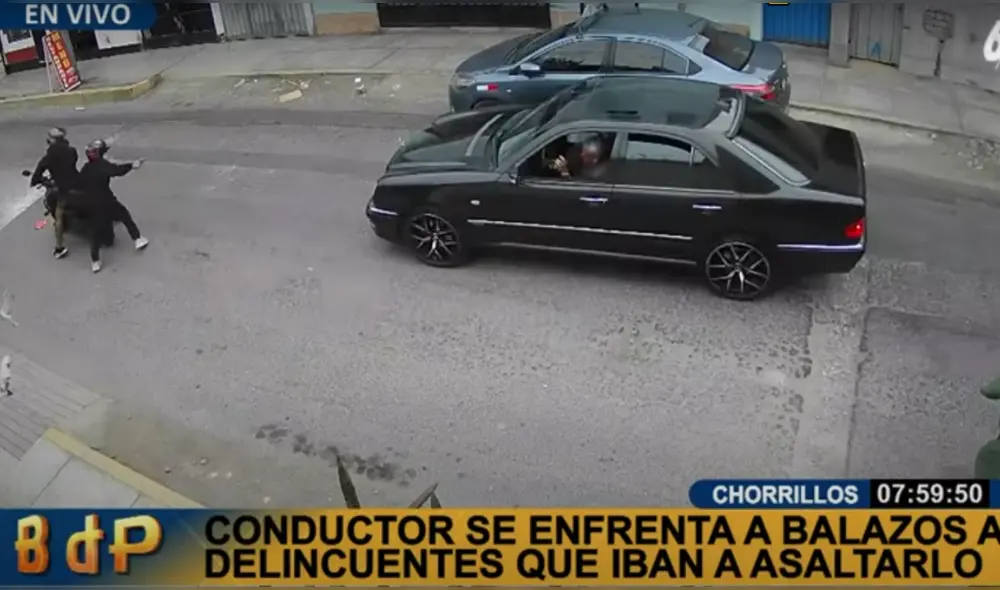 Delicuentes escaparon luego de que se originara una balacera en Chorrillos. Foto: captura de Panamericana