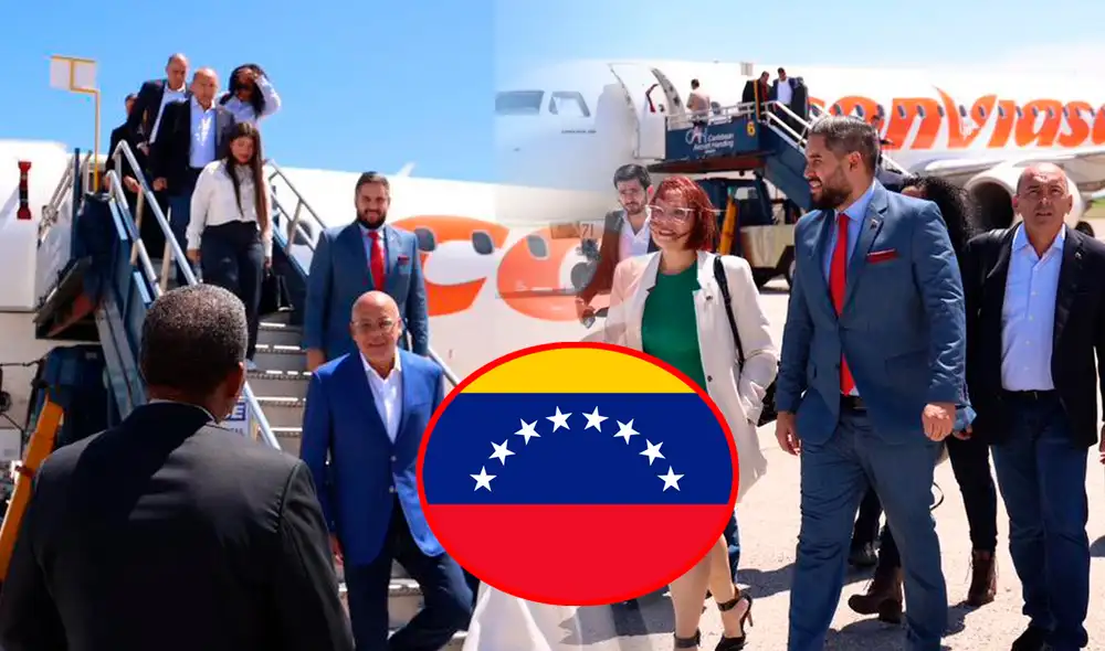 La delegación del Gobierno de Nicolás Maduro viajó a Barbados para negociación con la oposición. Foto: Composición LR/Twitter La delegación del Gobierno de Nicolás Maduro viajó a Barbados para negociación con la oposición. Foto: Composición LR/Twitter