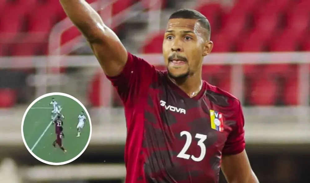 El atacante vinotinto casi pone el primero en Maturín. Foto: composiciónLR El atacante vinotinto casi pone el primero en Maturín. Foto: composiciónLR