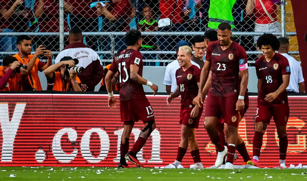 La Vinotinto sonríe: sumó 7 puntos en 4 fechas y va por más. Foto: EFE La Vinotinto sonríe: sumó 7 puntos en 4 fechas y va por más. Foto: EFE