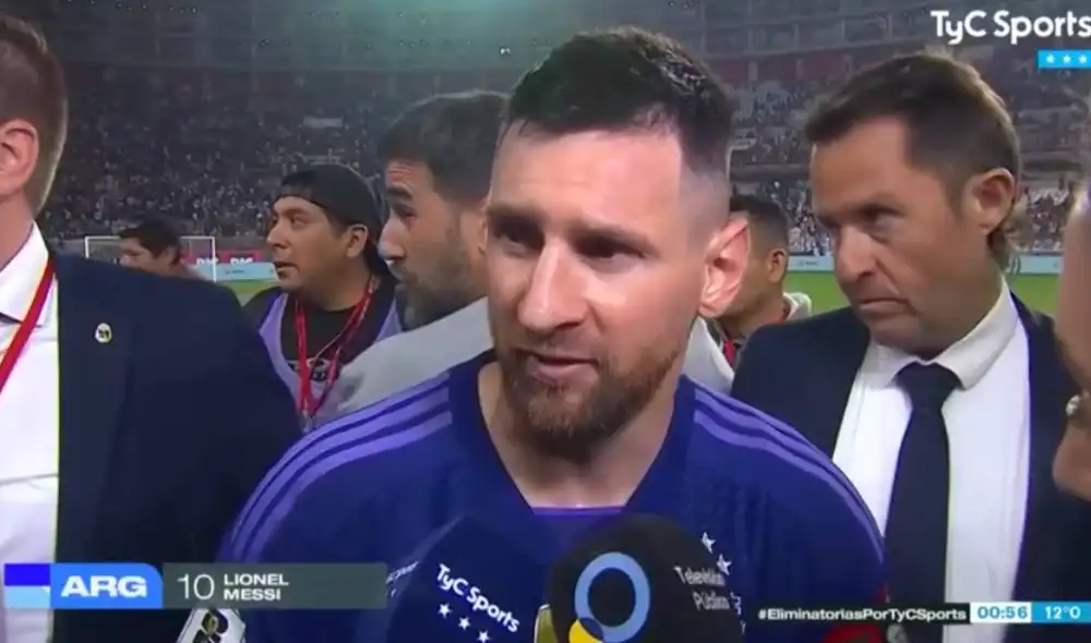 Lionel Messi le anotó por primera vez a Perú en las Eliminatorias Sudamericanas. Foto: captura TyC Sports Lionel Messi le anotó por primera vez a Perú en las Eliminatorias Sudamericanas. Foto: captura TyC Sports