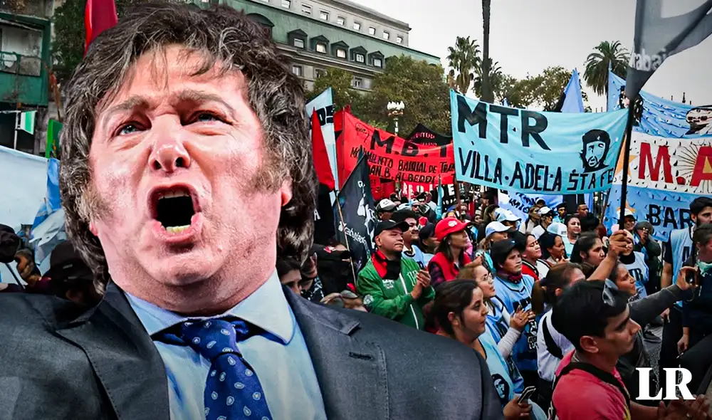 Milei reveló cómo será la asistencia del Estado a las organizaciones sociales en caso de llegar a la presidencia. Foto: composición de Alvaro Lozano/LR/EFE. Video: A24com