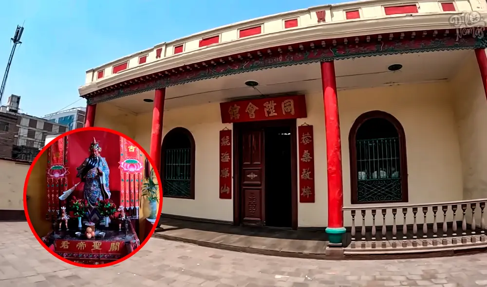 Chinos y peruanos suelen acercarse al templo escondido en el Centro de Lima para pedir por sus negocios. Foto: composición LR/captura de YouTube/Dilo nomas Chinos y peruanos suelen acercarse al templo escondido en el Centro de Lima para pedir por sus negocios. Foto: composición LR/captura de YouTube/Dilo nomas