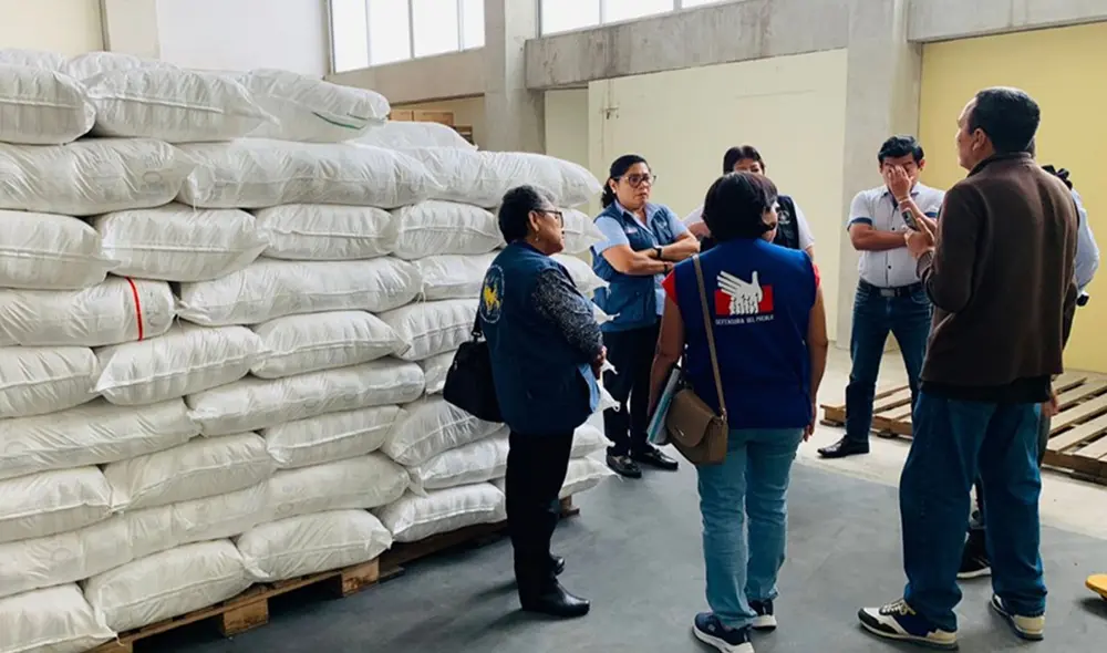 Los productos permanecen en los almacenes. Foto: Defensoría del Pueblo Los productos permanecen en los almacenes. Foto: Defensoría del Pueblo