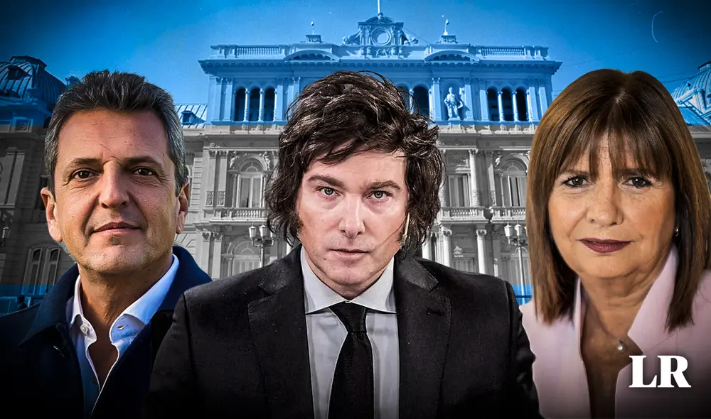 Uno de los candidatos a la presidencia de Argentina, Javier Milei, Sergio Massa o Patricia Bullrich, podría ganar las elecciones de Argentina en primera vuelta. Foto: composición LR/Sergio Massa/Javier Milei/Patricia Bullrich/Facebook Uno de los candidatos a la presidencia de Argentina, Javier Milei, Sergio Massa o Patricia Bullrich, podría ganar las elecciones de Argentina en primera vuelta. Foto: composición LR/Sergio Massa/Javier Milei/Patricia Bullrich/Facebook