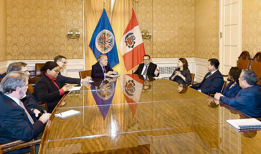 Exposición. Premier Otárola defendió ante Consejo Permanente de la OEA al Gobierno actual. Foto: difusión Exposición. Premier Otárola defendió ante Consejo Permanente de la OEA al Gobierno actual. Foto: difusión