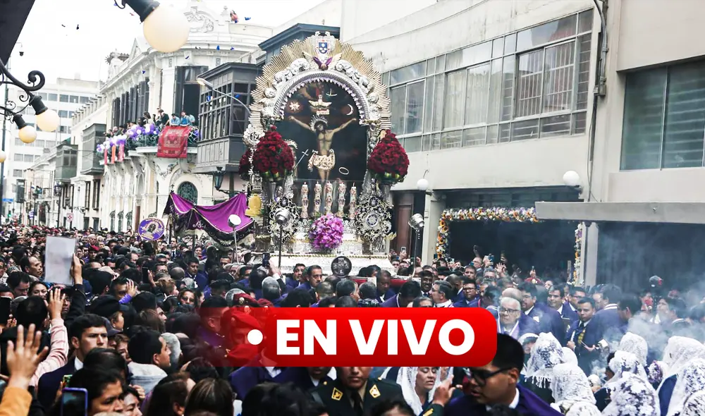 Señor de los Milagros fue acompañado por miles de fieles y ahora descansa en la iglesia Virgen del Carmen. Foto: Nazarenas TV
