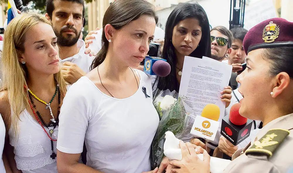 Candidata. Machado es la favorita para las elecciones. Foto: EFE Candidata. Machado es la favorita para las elecciones. Foto: EFE