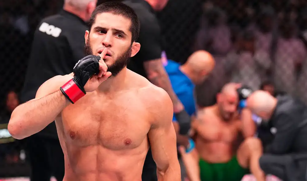 Islam Makhachev retuvo su título tras un gran KO sobre Alexander Volkanovski. Foto: UFC