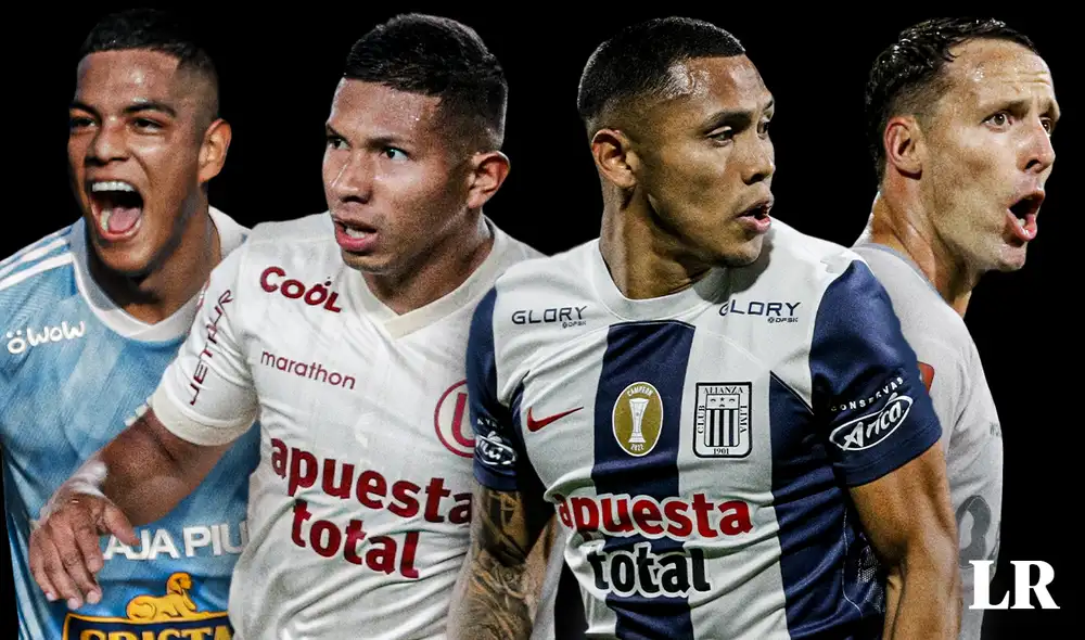 Sporting Cristal, Universitario de Deportes, Alianza Lima y FBC Melgar pelean por Torneo Clausura 2023 de Liga 1. Foto: composición de Álvaro Lozano/La República