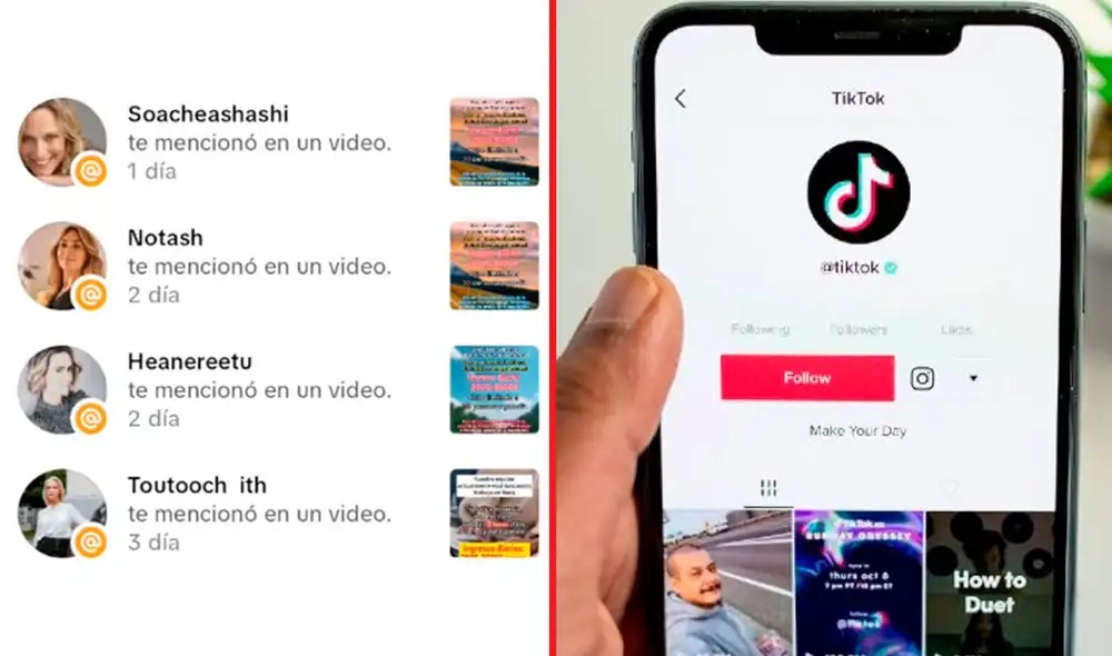 Es muy fácil evitar que te etiqueten en TikTok. Foto: composición LR/enter.co