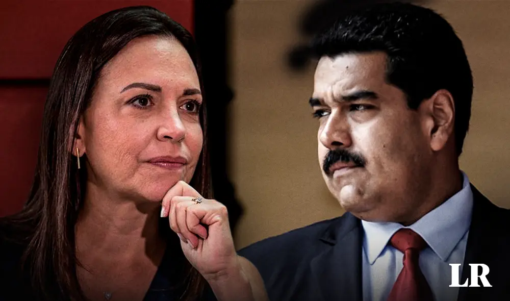 María Corina Machado enfrentaría a Nicolás Maduro por la presidencia de Venezuela en el segundo semestre de 2024. Foto: composición LR/EFE/AFP