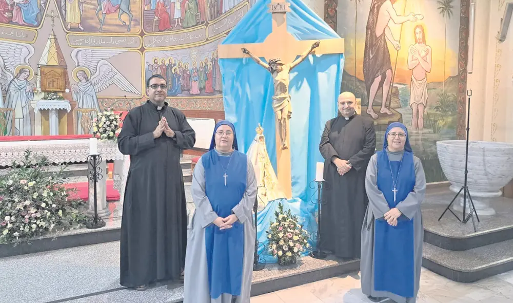 Misión. María del Pilar y María del Perpetuo Socorro en la parroquia la Sagrada Familia de Gaza. Foto: difusión Misión. María del Pilar y María del Perpetuo Socorro en la parroquia la Sagrada Familia de Gaza. Foto: difusión