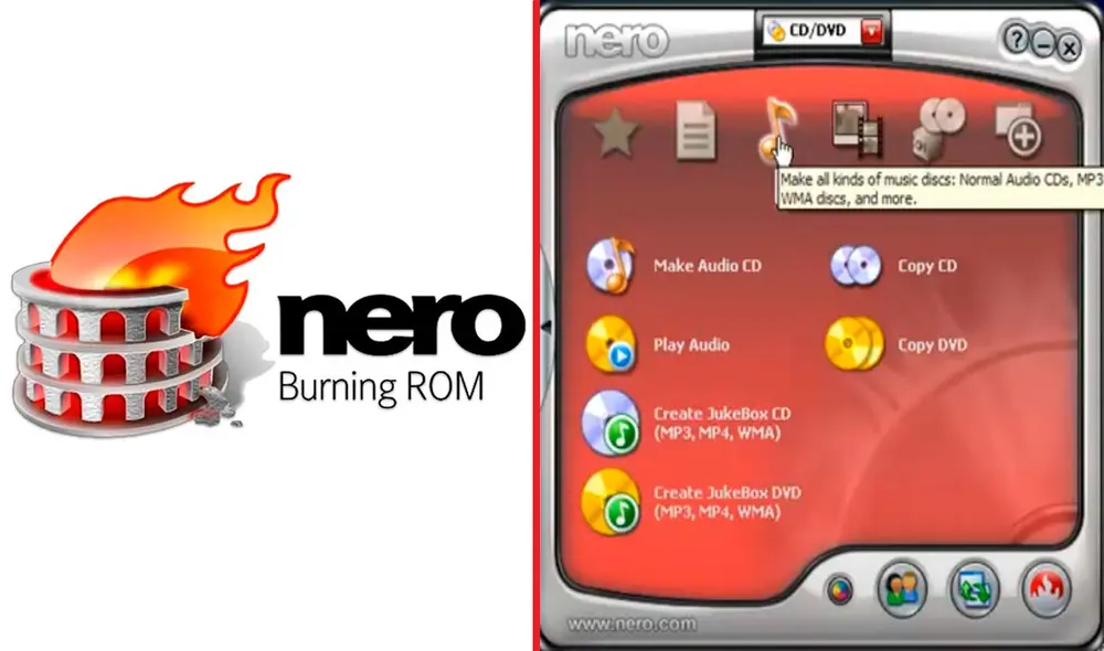 Desde su lanzamiento, ha habido varias versiones de Nero Burning ROM. Foto: Gladir/Galaxia Vallenata