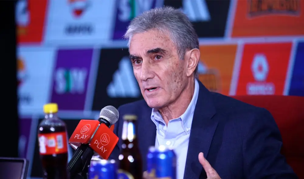 Juan Carlos Oblitas brindó una conferencia de prensa y respaldó a Juan Reynoso en la selección. Foto: X/SeleccionPeru