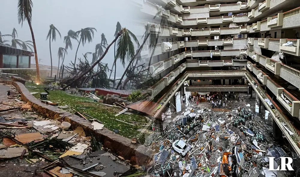 El famoso balneario de Acapulco se vio afectado por la llegada del devastador huracán Otis. Foto: composición LR/@IrvingPineda/Twitter - Video: @CarlosLoret/Twitter El famoso balneario de Acapulco se vio afectado por la llegada del devastador huracán Otis. Foto: composición LR/@IrvingPineda/Twitter - Video: @CarlosLoret/Twitter