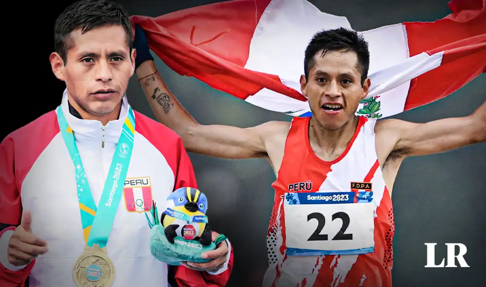 Cristhian Pacheco ganó la medalla de oro en la maratón de hombres de los Juegos Panamericanos 2023. Foto: composición GLR/Jazmin Ceras