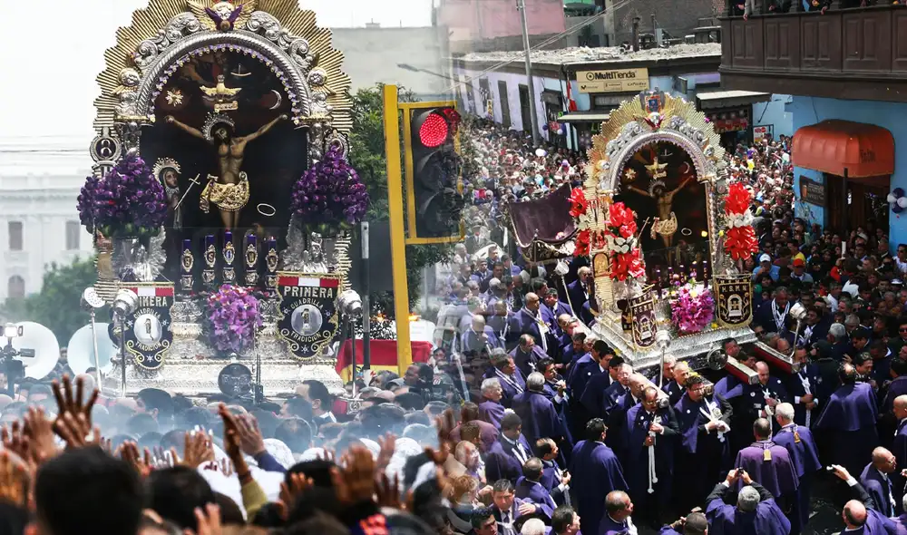El Señor de los Milagros iniciará el cuarto recorrido comenzará en la av. Tacna a las 6.00 a. m. Foto: composición de Jazmin Ceras/La República